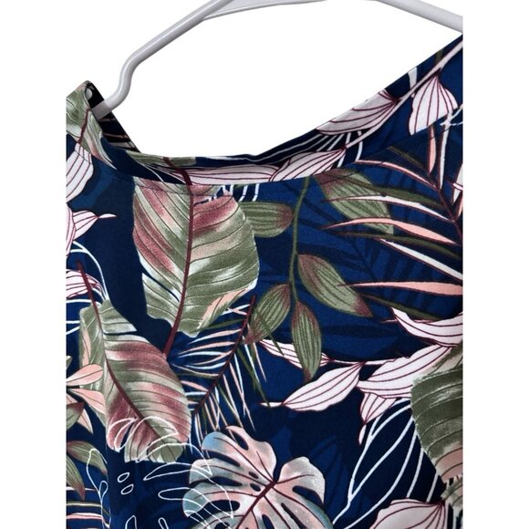 MOLERANI Navy Tropical Leaf Print Sleeveless Swing Dress NWT – Size 2XL - Picture 5 of 7